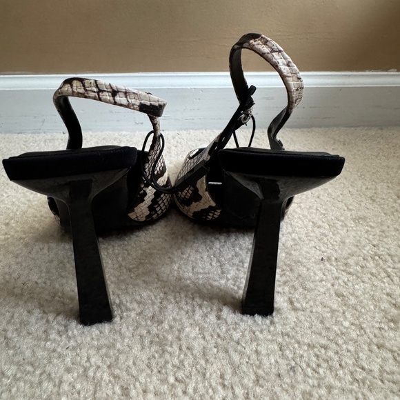 ZARA ANIMAL PRINT SLINGBACK HEELS SNAKE - Picture 2 of 5